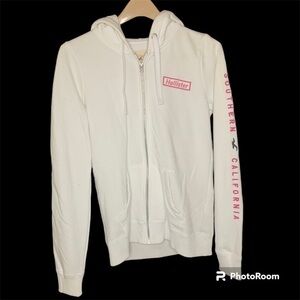 Hollister M button up hoodie like new full zip l